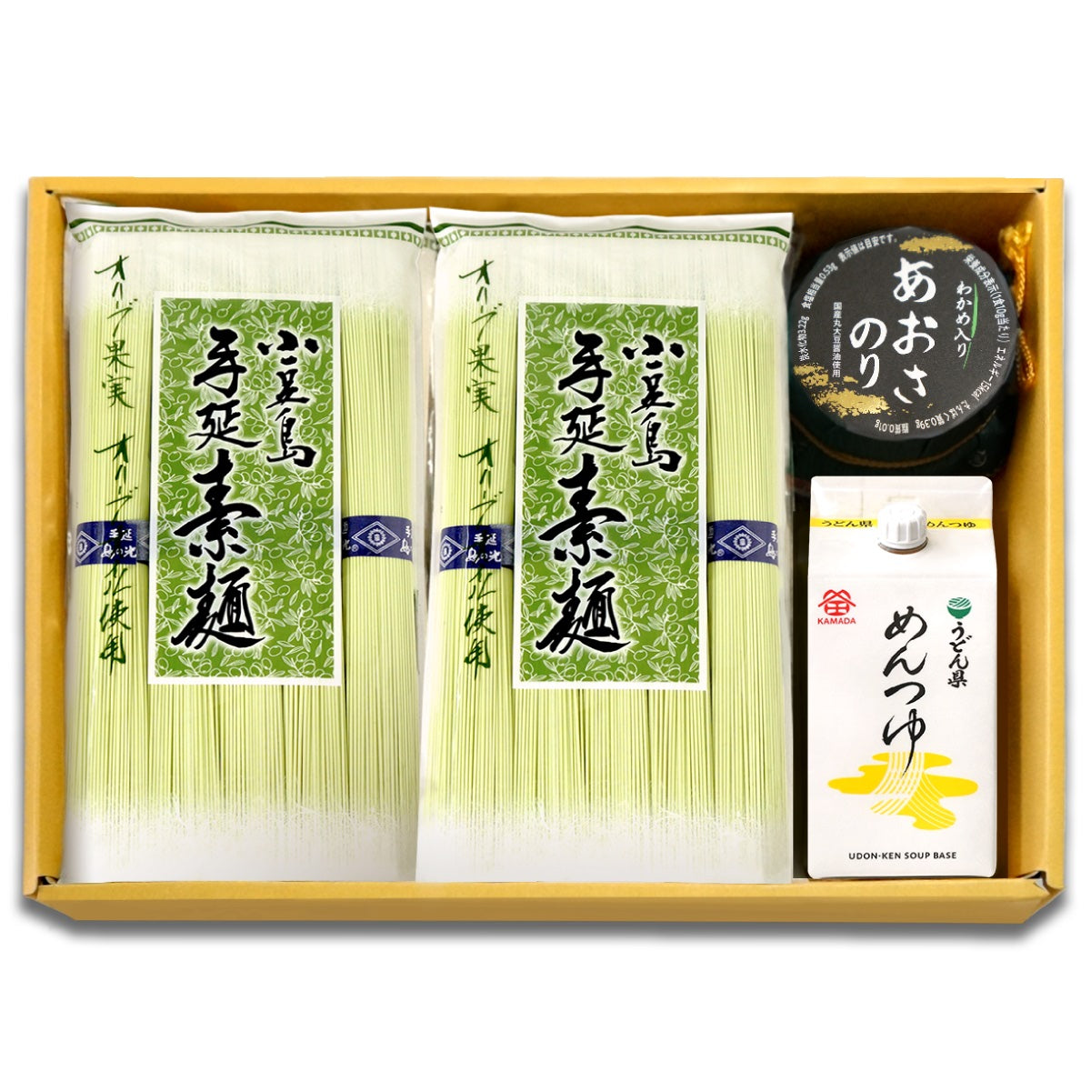 わかめ入りあ　香のもの処　手延べ　うどん県めんつゆ　讃岐　鎌田醤油　にゅうめん　小豆島　–　小豆島　ギフトセット　オリーブそうめん　大森屋　手延べそうめん　国産