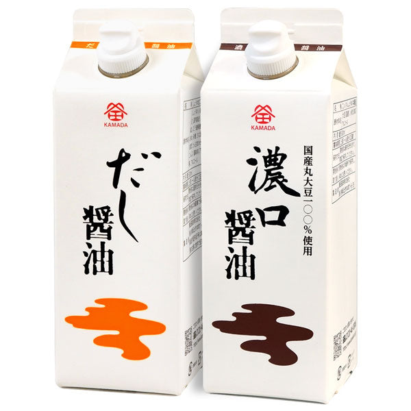 鎌田醤油 500ml 2本セット (だし醤油・濃口醤油) – 香のもの処 大森屋