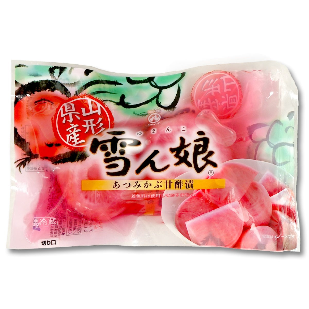 あつみかぶ 甘酢漬け 「 雪ん娘 ( ゆきんこ ) 」 150g 袋入り – 香の