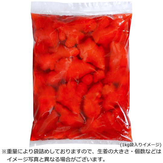 ③紅生姜丸 大森屋 丸ごと紅生姜 ( 紅しょうが ) 漬け 1kg 徳用 大袋 – 香のもの処