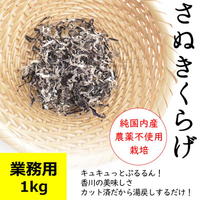 業務用 さぬきくらげ 冊 ( 香川県産 乾燥 きくらげ きざみ ) 1kg