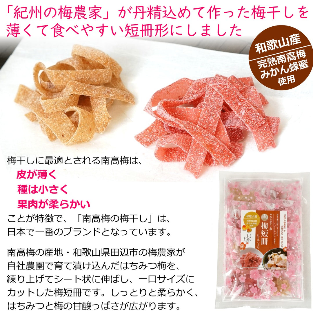 やわらか干し梅 梅短冊 はちみつ入り (蜂蜜漬け 梅干し) 40g 袋入り