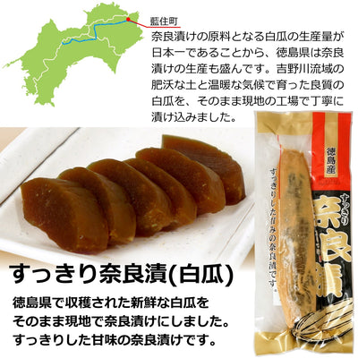 徳島産 すっきり奈良漬 2種セット ( 白瓜 きゅうり )  送料無料 メール便