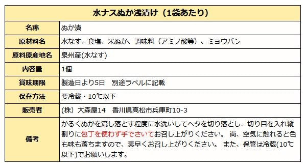 夏季限定 水なす ぬか漬＆浅漬 3品セット ( 泉州産 水茄子ぬか漬け×1 / 国産 水ナス浅漬けカット×2 )【クール便】 送料無料