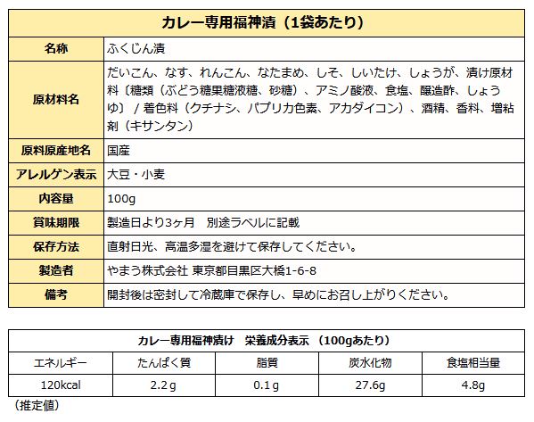 国産野菜のカレー専用 福神漬け 100g メール便 送料無料 ( 国産 漬物 福神漬 )
