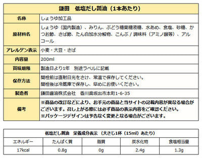 鎌田醤油うどんプチセット ( だし醤油 500ml / うどんつゆ 500ml / 低塩だし醤油 200ml 各1本 ) PU3