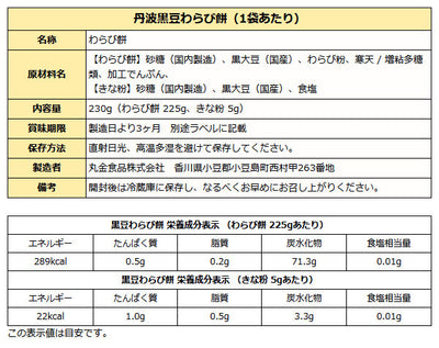丹波黒豆 わらび餅 本わらび粉使用 230g×10袋 送料無料