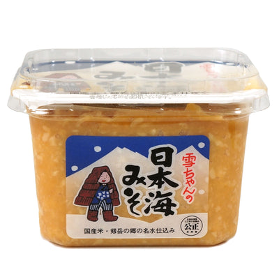 国産米使用 雪ちゃんの日本海みそ 500gカップ入り 米こうじ味噌